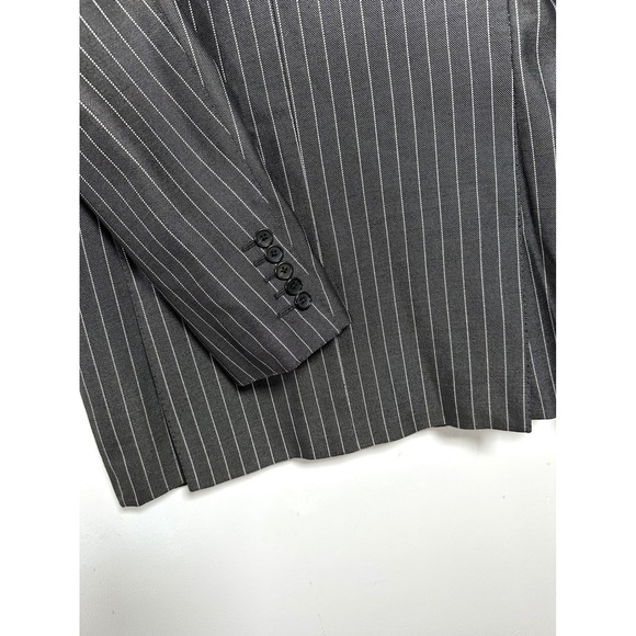 Tom Ford Charcoal Gray Pinstripe 52R Double Breasted Silk Wool Blazer 21BL4B - Picture 8 of 16